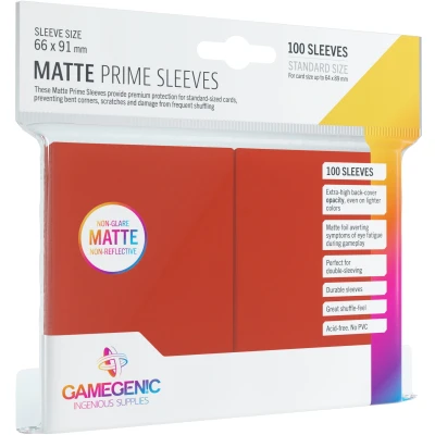 Afbeelding van Gamegenic Sleeves Matte Prime Red (100 stuks)