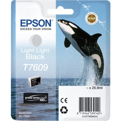 Afbeelding van Epson T7609XL Inktcartridge / Licht Zwart Hoge Capaciteit