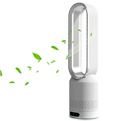 Afbeelding van SHAVINGFUN tower Fan,Bladeless Fan,20&quot; bladeless Fan 8 Speeds,with Remote Control&amp;Timer Function,2H Timer,80Swing,Super Quiet Easy to Clean,Portable Oscillating for Bedroom,Kitchen,Office