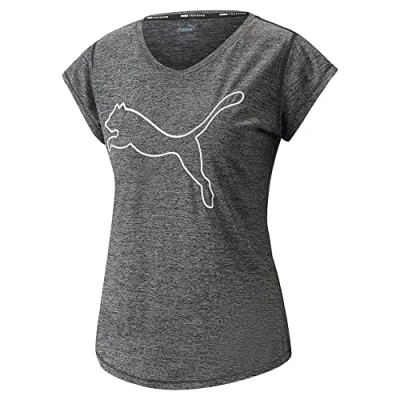 Afbeelding van Puma Train Favorite CAT TEE Tshirt basic, Dames, Maat: Small, Black heather