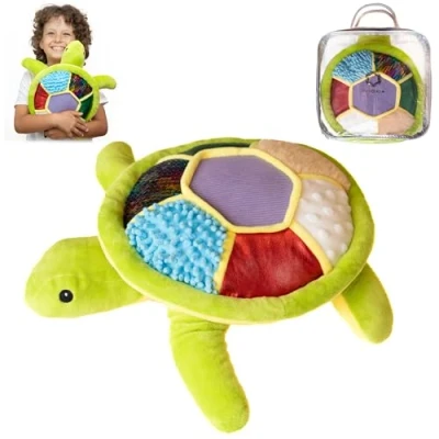 Afbeelding van Sensory Schildpad Knuffeldier Knuffelspeelgoed Fidget voor Kinderen Ideaal Sensorische Behoeften Knuffeldieren ODOXIA Plush Turtle
