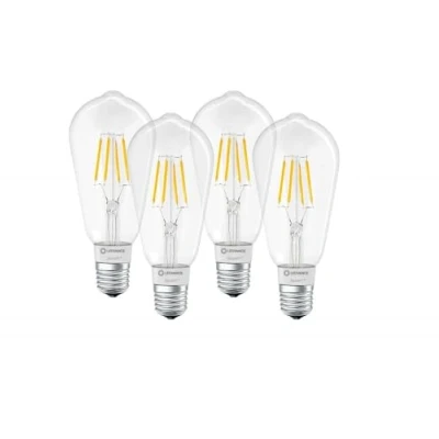 Afbeelding van LEDVANCE LED lamp Lampvoet: E27 Warm wit 2700 K 6 W SMART+ Filament Edison Dimmable [Energie efficiëntieklasse A++] 4 stuks