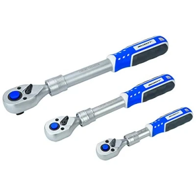 Afbeelding van HASKYY 1/2 inch + 3/8 1/4 telescopische ratelset I omkeerbare ratel uittrekbaar fijn getand telescoop