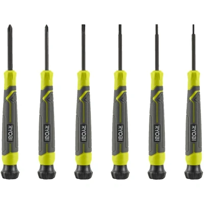 Afbeelding van Ryobi RHSDSPC6 Magnetische Precisie Schroevendraaierset 6 stuks 5132006048