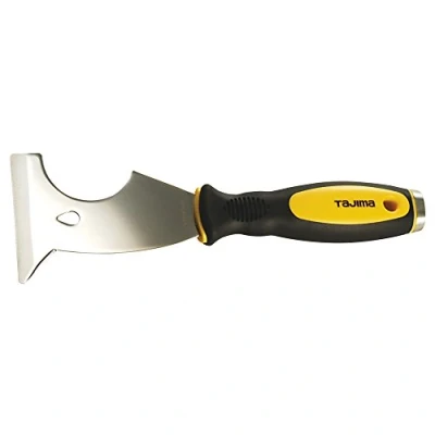 Afbeelding van Tajima Multifunctioneel plamuurmes breedte 75 mm roestvrij staal met nageltrekker 2C heft 1 stuk SCR M75