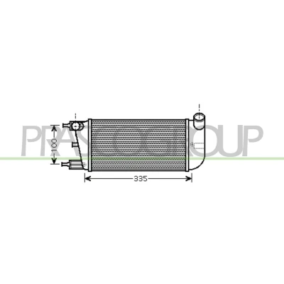 Afbeelding van PRASCO FD008N001 Intercooler FIAT: 500 Hatchback