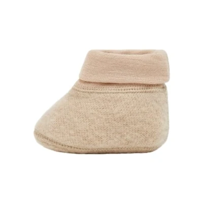 Afbeelding van Bestseller A/S Babymeisje NBFWMINO Wool BRU Slippers XXIII sokken, White Pepper, 62/68, 62/68 cm