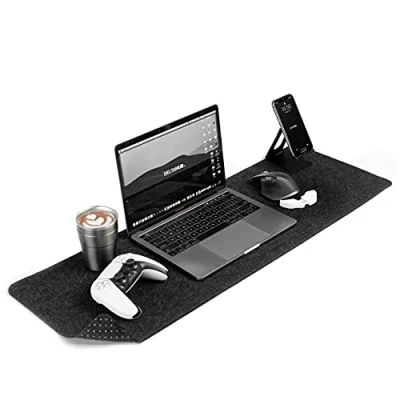 Afbeelding van DELTAHUB Minimalistisch Vilt Bureau (Grijs (30x90cm), Medium)