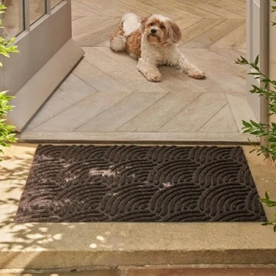 Afbeelding van wash+dry by Kleen Tex Vloerkleed Waves Geschikt voor binnen en buiten, wasbaar, woonkamer