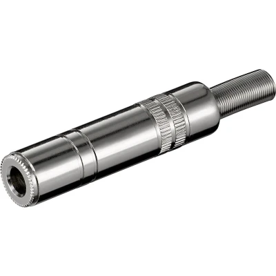 Afbeelding van 6,35mm Jack (v) connector metaal 2 polig / mono
