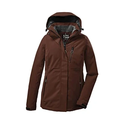 Afbeelding van Killtec Kow 140 Wmn Jckt functionele jas voor dames, winterjas met afritsbare capuchon, 00544 herfstbladeren, 42