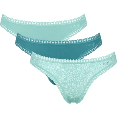 Afbeelding van Sloggi Go Crush Dames String 3 Pack Blue