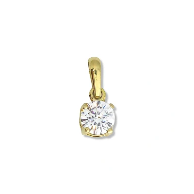 Afbeelding van Gouden Hanger Zirkonia 5 mm 14 karaats