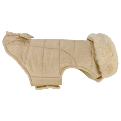 Afbeelding van Flamingo Hondenjas Guzzi beige maat 35 cm (A: cm, B: 34 38 C: 50 54 cm) ideaal voor chihuahua, teckel, shih tzu, mopshond en Cavalier King Charles