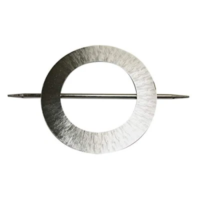 Afbeelding van GARDINIA Decoratieve embrasse Mars met staaf, voor het openhouden van gordijnen en ter decoratie, afmeting buitenzijde: Ø 14,5 cm, metaal, rvs look