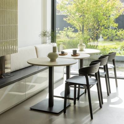 Afbeelding van Woood Bistro vierkante buisvoet Metaal 72x50x50 cm zwart