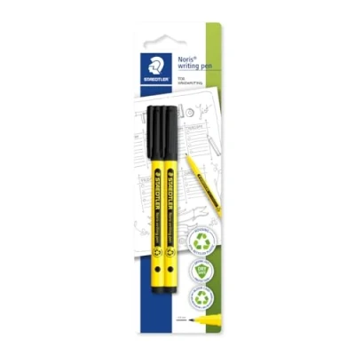 Afbeelding van STAEDTLER 307 9 BK2 Noris Handschrift Pen Zwart (Pack van 2)