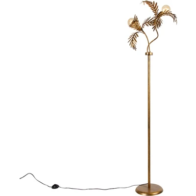 Afbeelding van QAZQA Smart vloerlamp goud 187 cm incl. 2 Wifi G95 Botanica