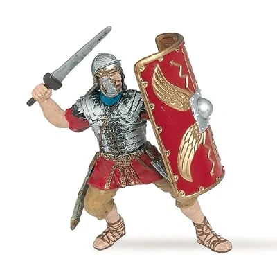 Afbeelding van Papo Handgeschilderde Figuurtjes Historische Romeinse Legioensoldaat 39802 Verzamelbaar voor kinderen Geschikt jongens en meisjes Vanaf 3 jaar