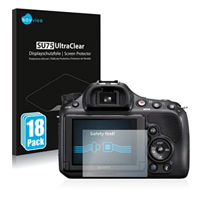 Afbeelding van Savvies Screenprotector voor Sony Alpha 58 (SLT A58) Folie Beschermfolie transparant (18 Stuks)
