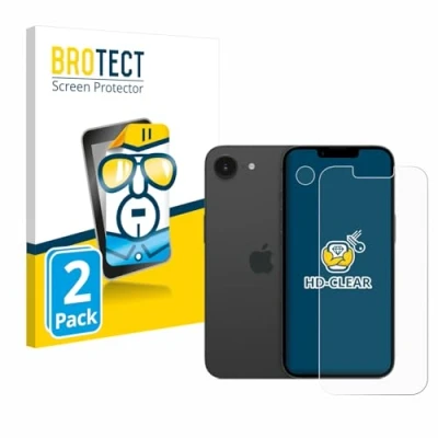 Afbeelding van BROTECT Screenprotector voor Apple iPhone 16e (Voor+Camera) Folie Beschermfolie transparant (2 Stuks)