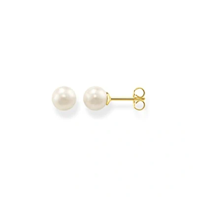 Afbeelding van Thomas Sabo Dames oorbellen 18 karaat (750) tweekleurig onregelmatig H1430 430 14