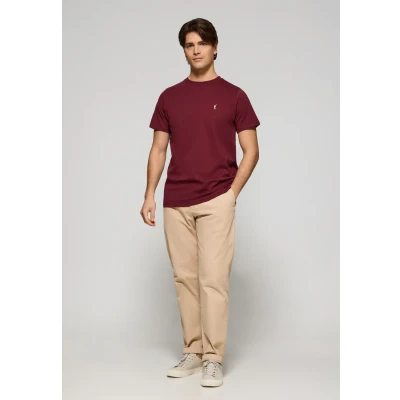 Afbeelding van Polo Club Tshirt basic, Heren, Maat: 4XL, Garnet