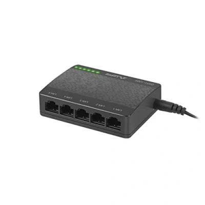 Afbeelding van Lanberg DSP1 1005 netwerk switch Unmanaged Gigabit Ethernet (10/100/1000) Zwart, Grijs