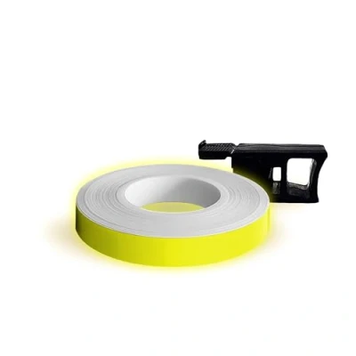 Afbeelding van Quattroerre 10293 Neon Wielstrepen met Applicatorgereedschap, 7 mm x 6 m, Geel