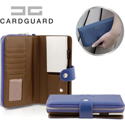 Afbeelding van Card Guard kaartbeschermer Blauw Dames Protector Wallet Portemonnee Kaarthouder