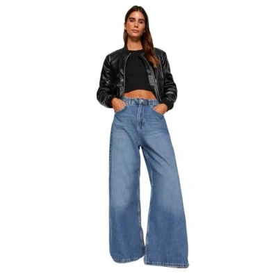 Afbeelding van Trendyol TWOAW24JE00350 Volwassenen Vrouwen Jeans Blauw 38