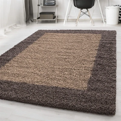 Afbeelding van Hoogpolig vloerkleed Edge Taupe 160x230cm Adana Carpets