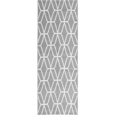 Afbeelding van vidaXL Buitenkleed 80x250 cm polypropeen grijs