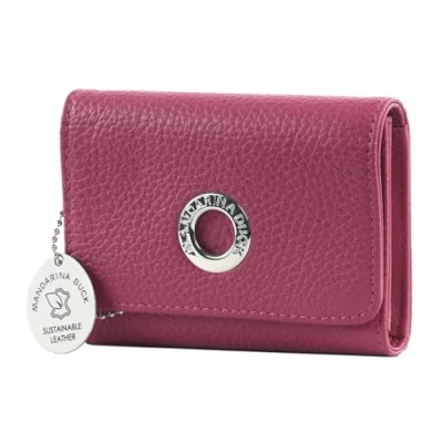 Afbeelding van MANDARINA DUCK Leren Portemonnee Mellow Leather Wallet Red Violet Paars