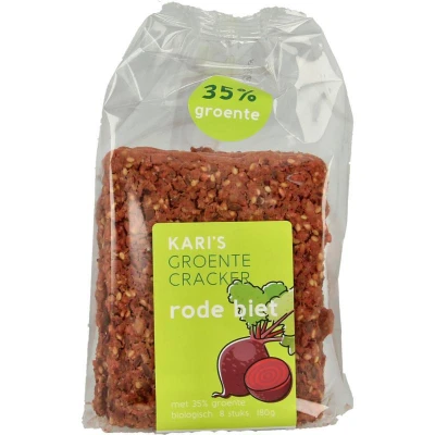 Afbeelding van Kari&#039;s Crackers Groentecracker rode biet bio 180 g