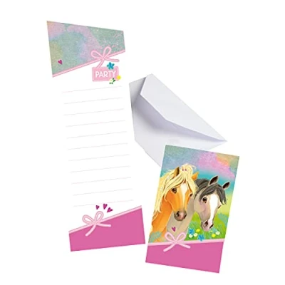 Afbeelding van Uitnodigingen Pretty Pony 8 stuks