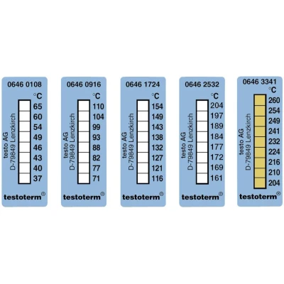 Afbeelding van testo testoterm Temperatuurmeetstrip 116 tot 154 C Inhoud10 stuk(s)