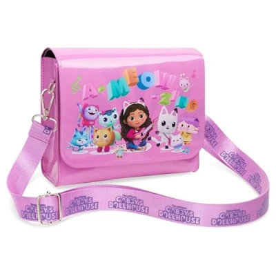 Afbeelding van Gabby&#039;s Dollhouse meisjes handtas, schattige schoudertas verstelbare riem geschenken, Lila, Eén maat