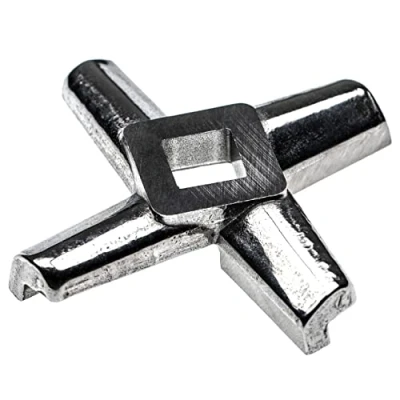 Afbeelding van vhbw Mes sikkelmes Gr. 12, 12,2x12,2mm vierkant, gietijzer bijv. geschikt voor ADE, Caso, Fama, KBS, Porkert vleesmolen