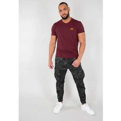 Afbeelding van Alpha Industries Small LOGO Tshirt print, Heren, Maat: Small, Burgundy