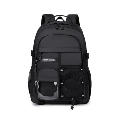 Afbeelding van Lmwzh Jongens Voor School Rugzak Tiener Schooltas Tas Reflecterende Waterdicht Game Tas, zwart, 18x12.5x8 Zoll
