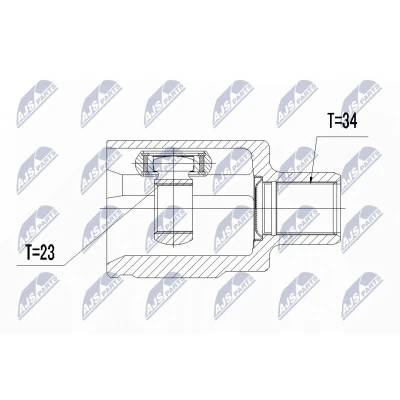 Afbeelding van Homokineet reparatie set, aandrijfas NTY NPW PL 030
