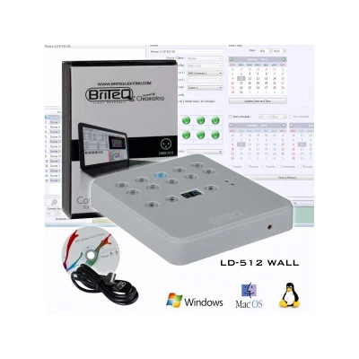 Afbeelding van Briteq LD 512WALL+ 512 Channel DMX interface for fixed architectural purposes.