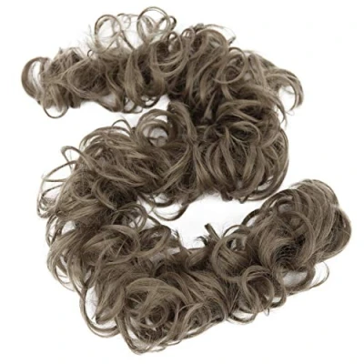 Afbeelding van CAISHA XXL Haarstukje Haarwokkel Opgestoken Volumineus Gekruld Knoet As Bruin HW15