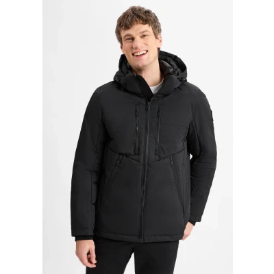 Afbeelding van TOM TAILOR Heren 1042523 jas, 29999 zwart, M, Black, M