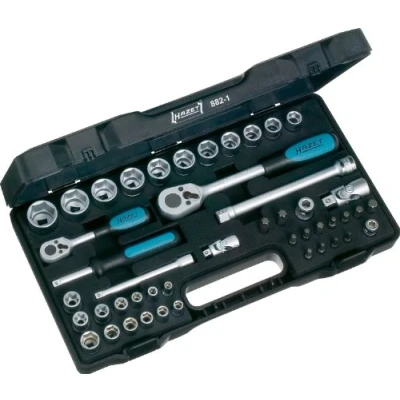 Afbeelding van Hazet 882 1 Dopsleutelset Metrisch 5/16 (8 mm), 1/4 (6.3 3/8 (10 mm) 46 delig
