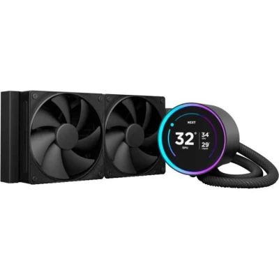 Afbeelding van NZXT Kraken Elite 240 AIO CPU Liquid Cooler 240mm Radiator 2 x F120P Fans Aanpasbare 2,72 IPS LCD Turbine Pump Intel LGA 1700, 1200/115X, 1851 AMD AM5, AM4 Zwart