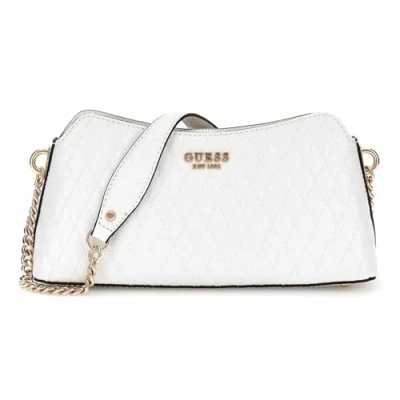Afbeelding van GUESS Schoudertas Betula Top Zip Shoulder Bag White Wit