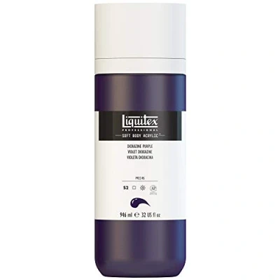 Afbeelding van Liquitex 1946186 Professionele Acrylverf Soft Body Kunstenaarsverf in romig dekkende consistentie, hoge pigmentatie, lichtecht &amp; verouderingsbestendig, 946ml fles Dioxazinpurpur