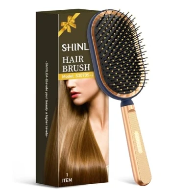 Afbeelding van SHINLEA Grote Paddle Haarborstel, Ontwarren Haarborstel voor Mannen Vrouwen Kinderen, Krullend Haar Borstel Ontwarren, Blazen en Rechttrekken, Verminderen van wirwar &amp; Haarbreuk, Bevordering
